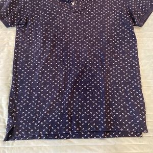 Gap Men’s Slim Fit Patterned Polo - Navy Medium